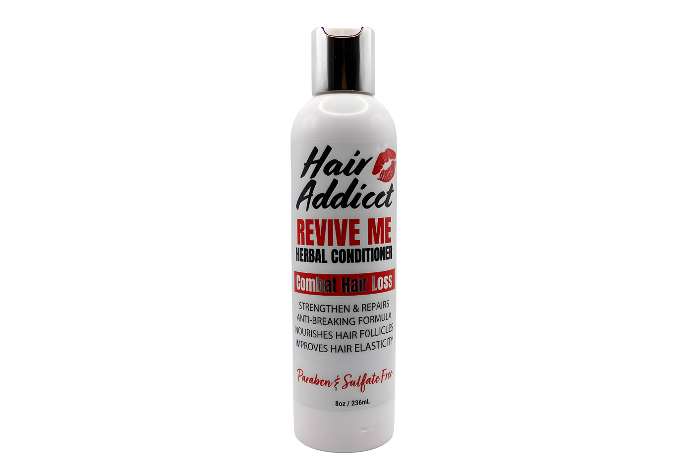 Hair Addict Revive Me Herbal Conditioner bottle on a white background.